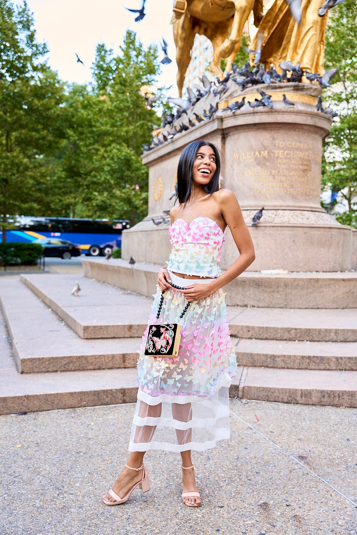 Butterfly dahlia skirt