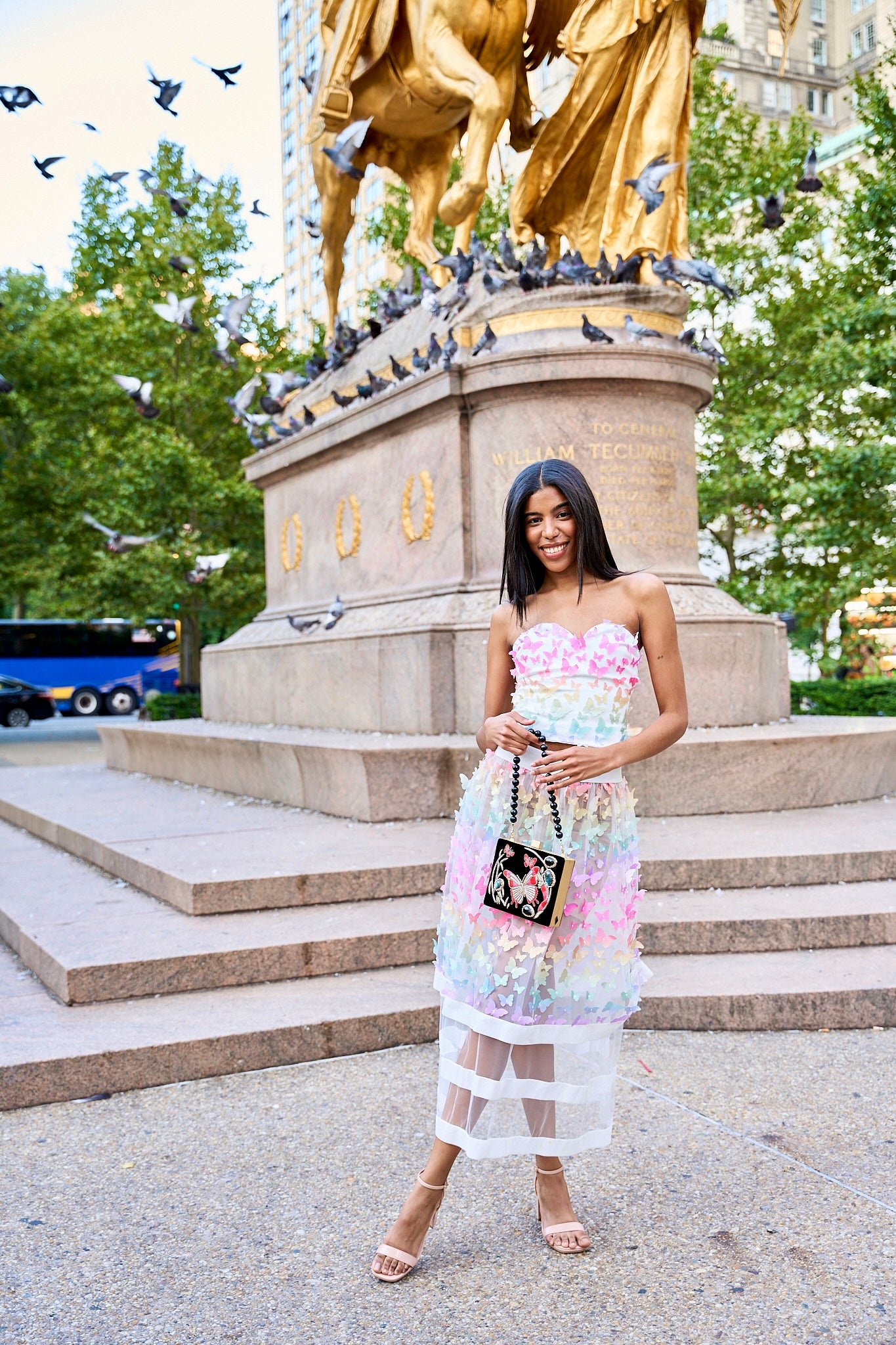 Butterfly dahlia skirt